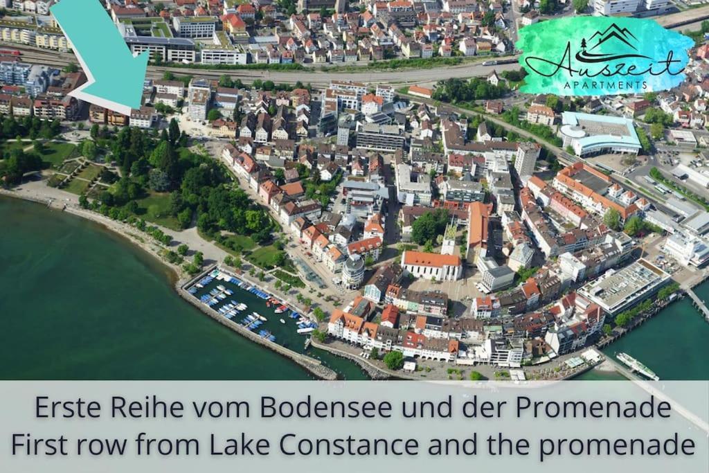 Auszeit Apartment Deluxe Am Uferpark - Nur 100 M Bis Zum Bodensee, Direkt Am Bodenseeradweg, 2 Schlafzimmer, 2 Sonnenbalkone, Schnelles Wlan, Kostenloser Tiefgaragenstellplatz, Fuer Bis Zu 4 Personen Friedrichshafen Buitenkant foto