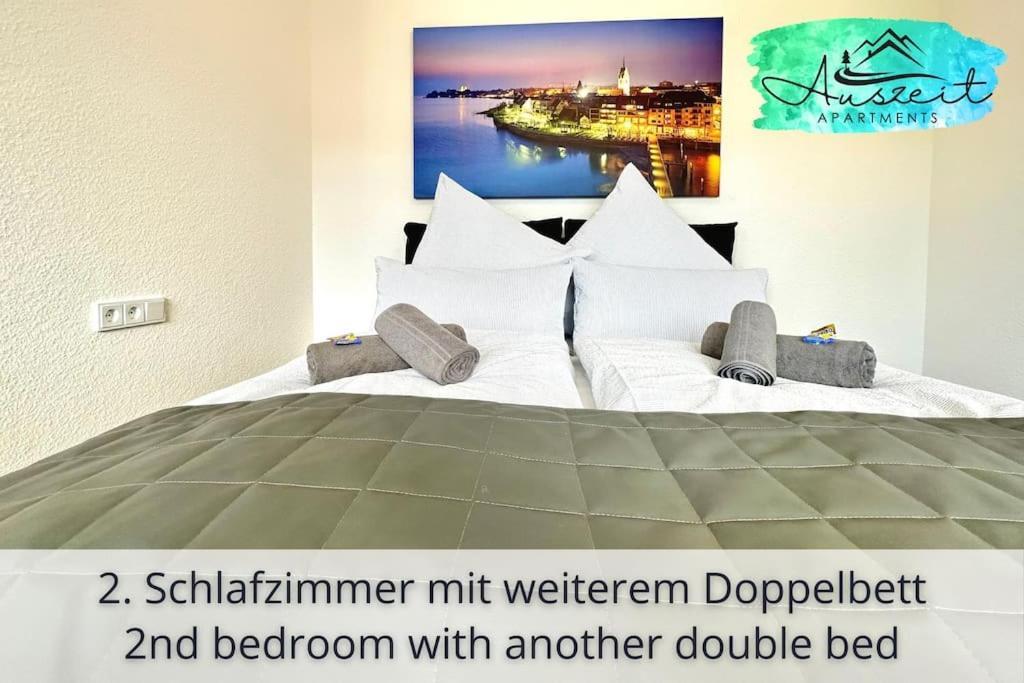 Auszeit Apartment Deluxe Am Uferpark - Nur 100 M Bis Zum Bodensee, Direkt Am Bodenseeradweg, 2 Schlafzimmer, 2 Sonnenbalkone, Schnelles Wlan, Kostenloser Tiefgaragenstellplatz, Fuer Bis Zu 4 Personen Friedrichshafen Buitenkant foto