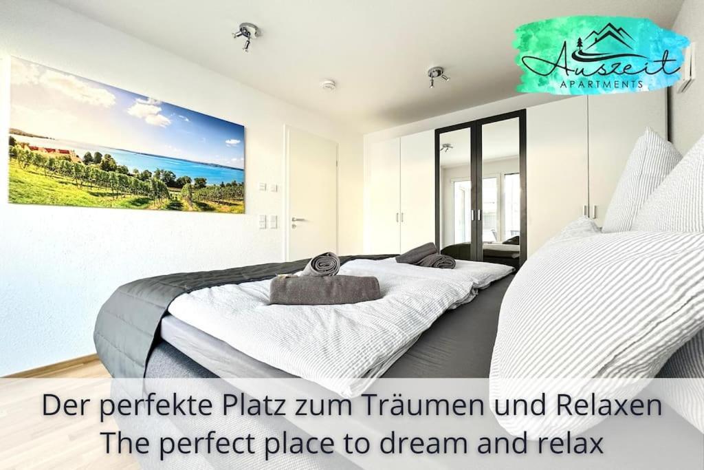 Auszeit Apartment Deluxe Am Uferpark - Nur 100 M Bis Zum Bodensee, Direkt Am Bodenseeradweg, 2 Schlafzimmer, 2 Sonnenbalkone, Schnelles Wlan, Kostenloser Tiefgaragenstellplatz, Fuer Bis Zu 4 Personen Friedrichshafen Buitenkant foto